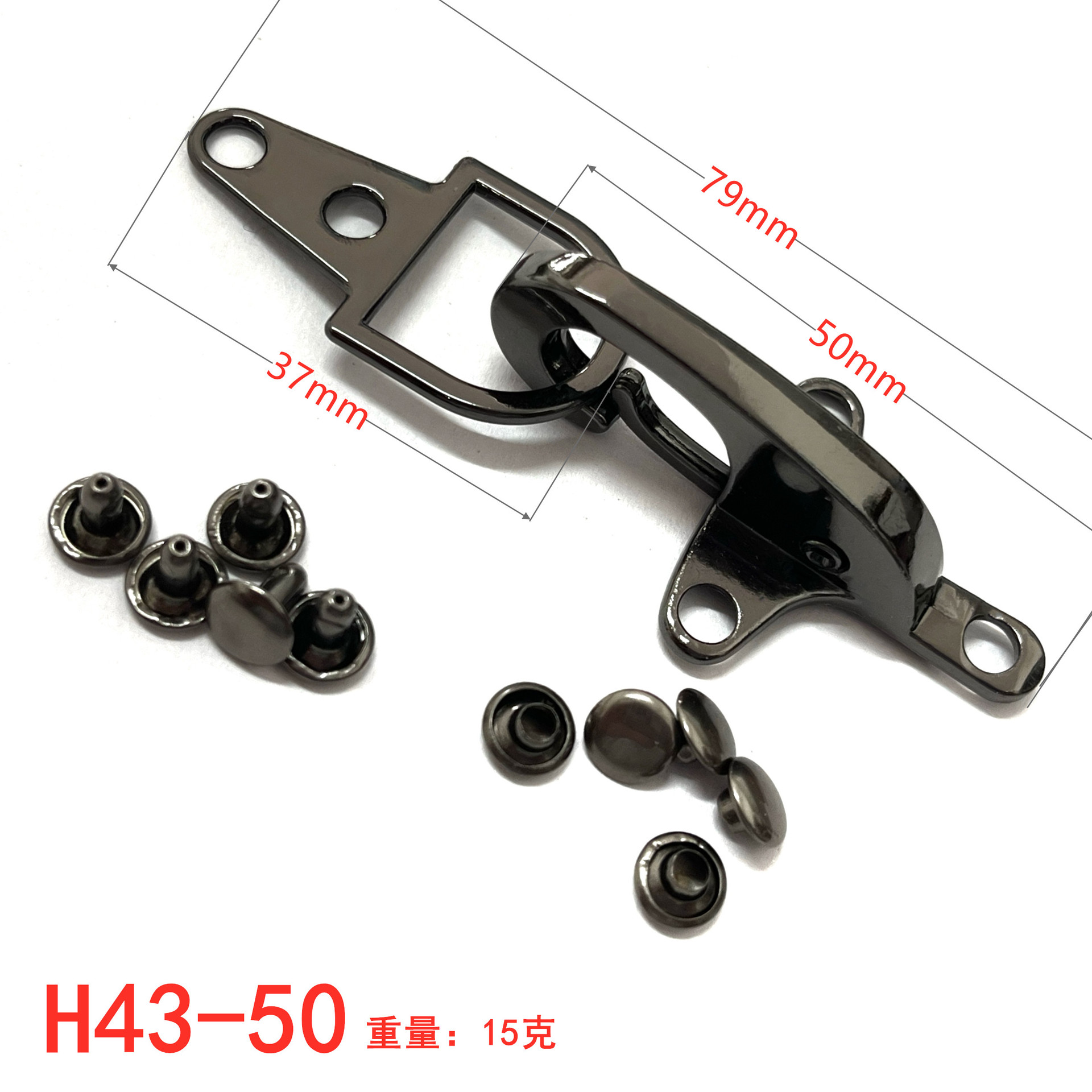 现货 羽绒服飞机扣消防服加厚金属挂钩美式复古卡宾扣合金送铆钉