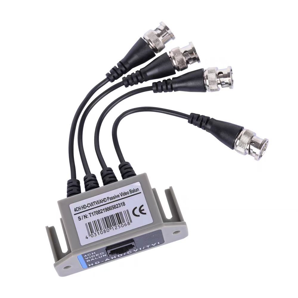 Monitoring 4-way BNC passive twisted pair transmitter network cable coaxial HD analog camera signal extender