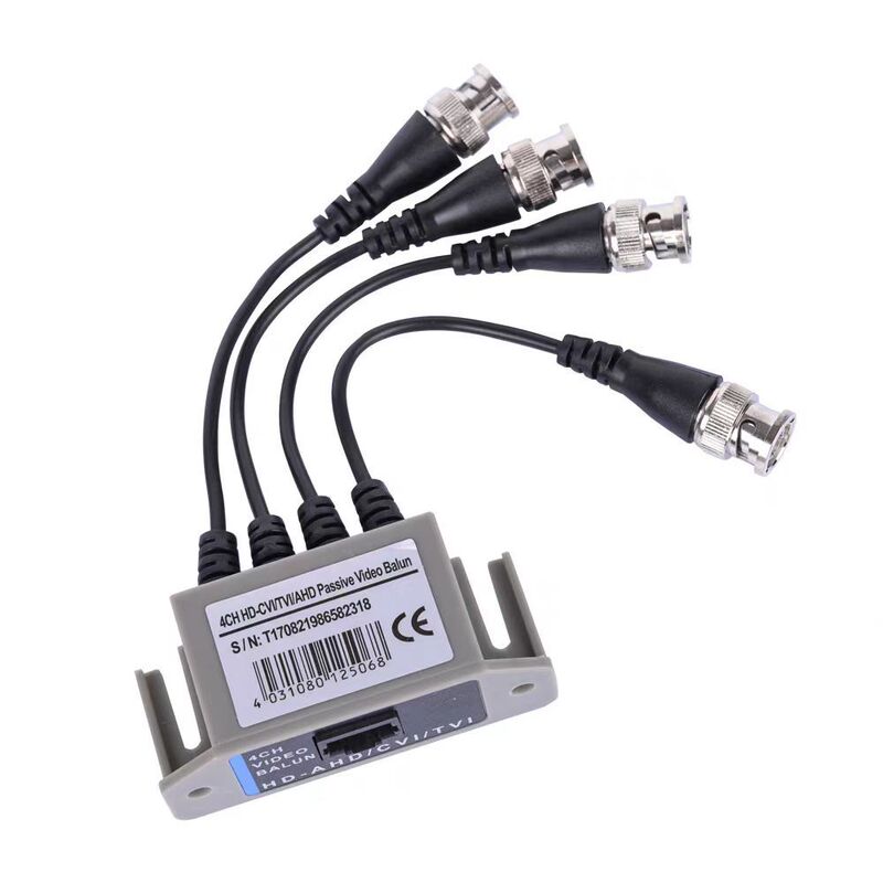 Monitoring 4-way BNC passive twisted pair transmitter network cable coaxial HD analog camera signal extender