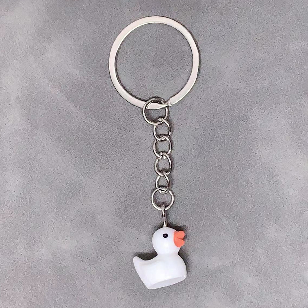 Cute Duck Resin Unisex Bag Pendant Keychain display picture 3