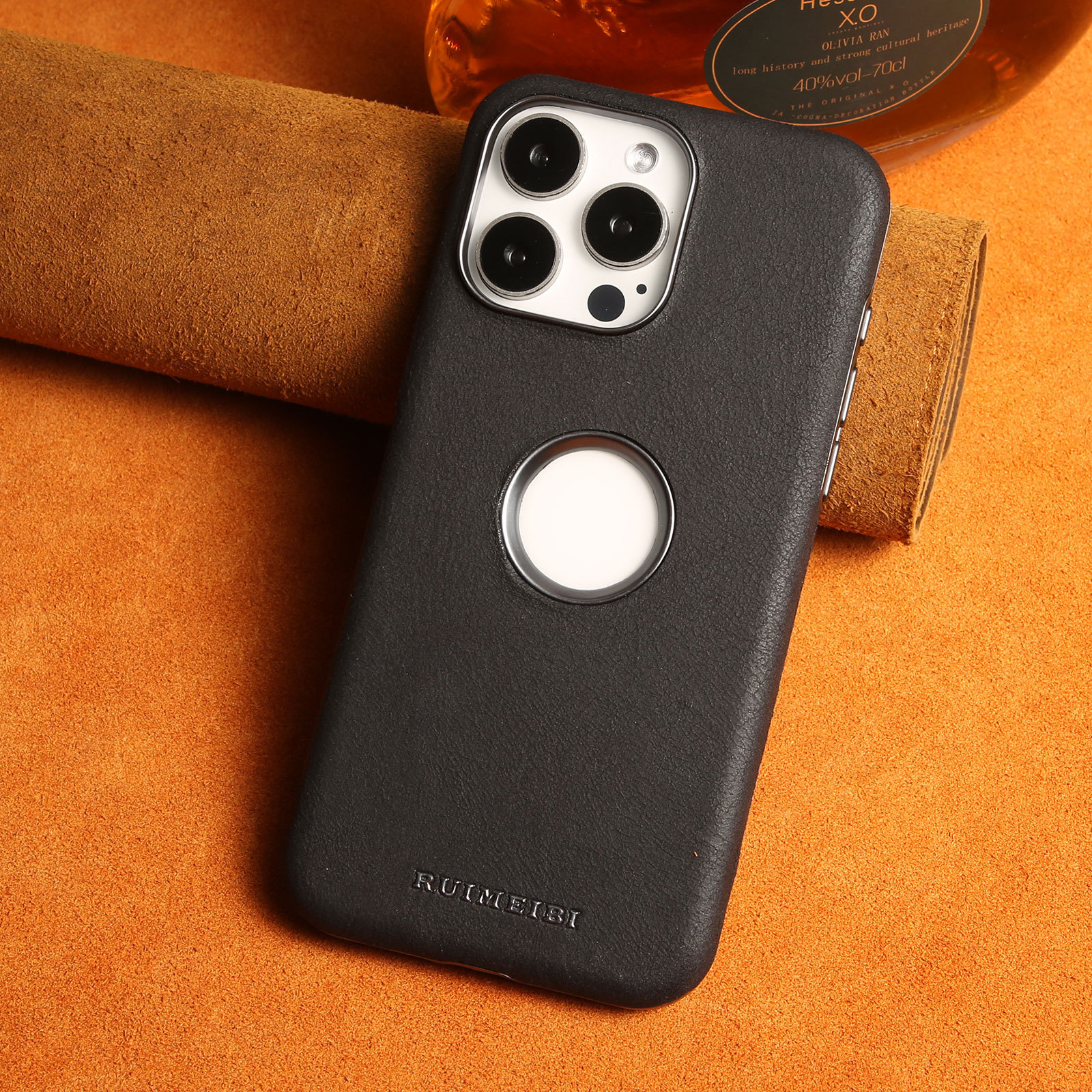 Ốp lưng từ tính da mờ cao cấp cho iPhone 16 Pro Max, chống rơi, phù hợp doanh nhân — Đen quý phái, Xanh lam quý ông, Nâu thanh lịch, Nâu mocha chi tiết 7