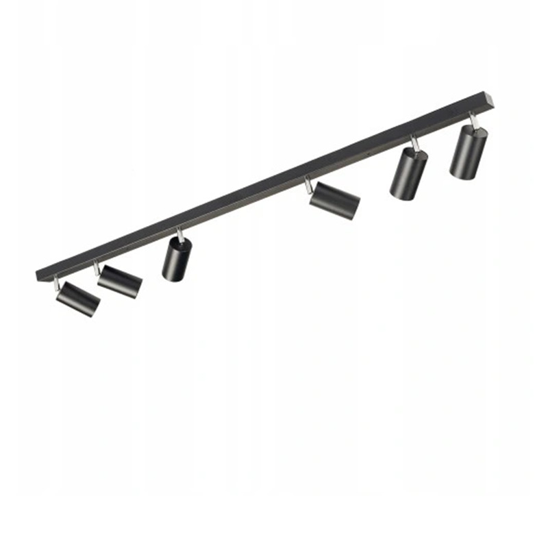 Los focos led de techo de dos extremos, tres cabezas y cuatro cabezas pueden reemplazar la fuente de luz para ajustar el ángulo de la lámpara de pista GU10 de la tienda de ropa