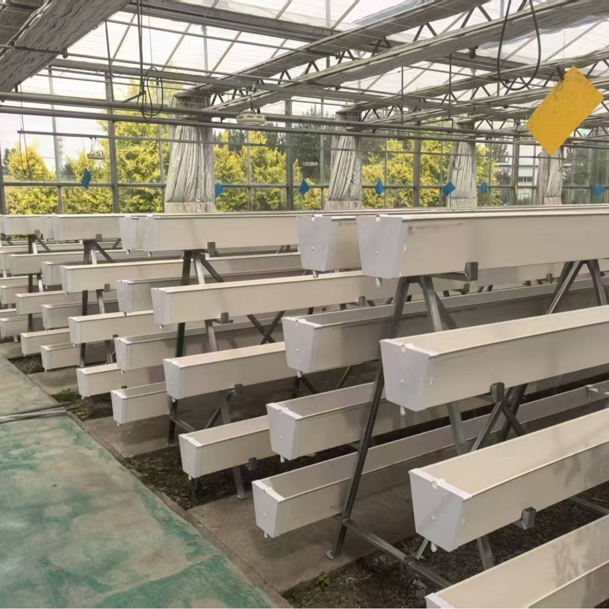 现货定做无土栽培高架种植槽立体种植蔬菜草莓种植箱室外温室种植