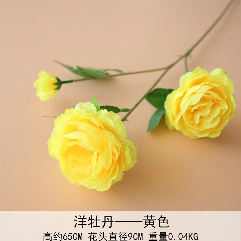 Peonía extranjera, rosa brasileña, boda, flor artificial, flor falsa, flor artificial, decoración del hogar, accesorios de vestir al por mayor