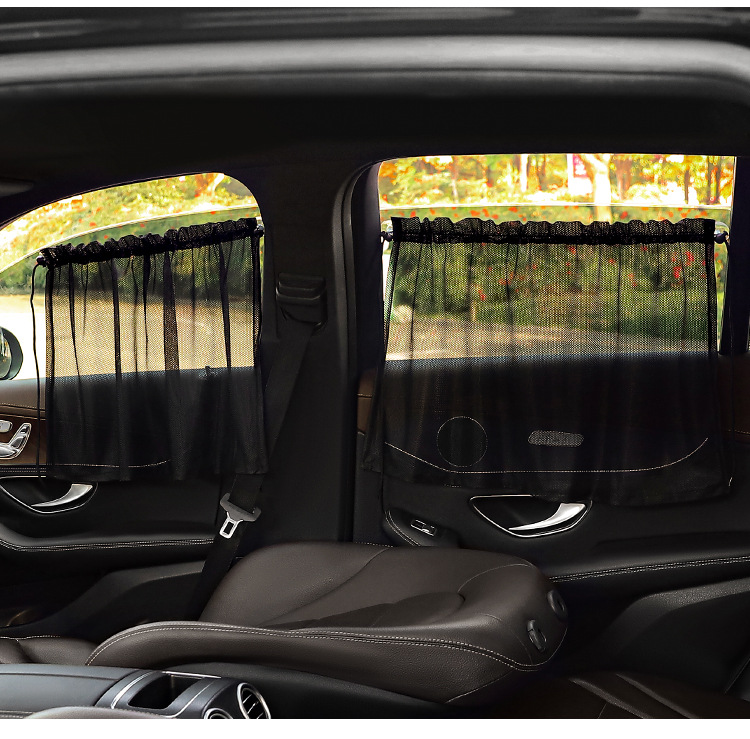 Car Curtain Sunshade Suction Cup Universal Mesh Car Sun Protection and Heat Insulation Car Side Window Privacy Curtain