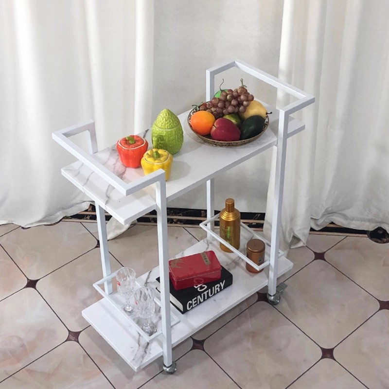 Multifunctional Trolley, Removable Tea Cart, Restaurant Kitchen Trolley, Creative Club Meal Delivery Cart, Cake Cart