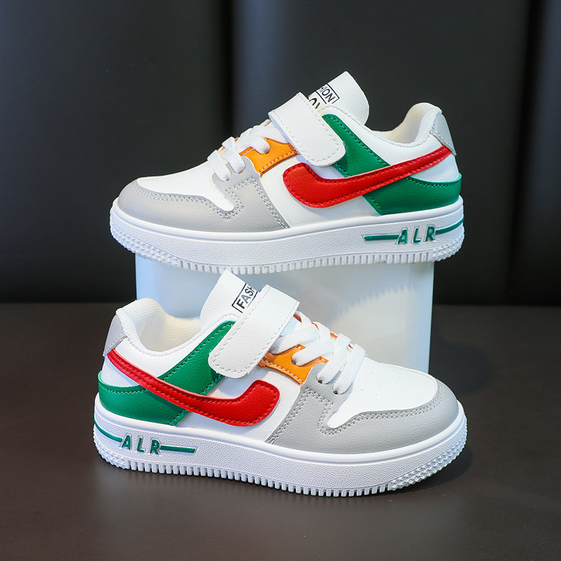 Children's Board Shoes 2022 Spring and Autumn New Girls' White Shoes Soft Sole Casual Shoes Boys' Sports Shoes Primary School Single Shoes