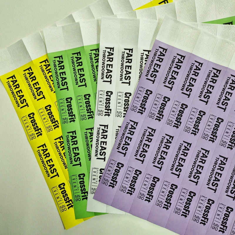 Индивидуальные бумажные браслеты Dupont для детской площадки, выставочного бара, билета на вход в живописное место, одноразового браслета