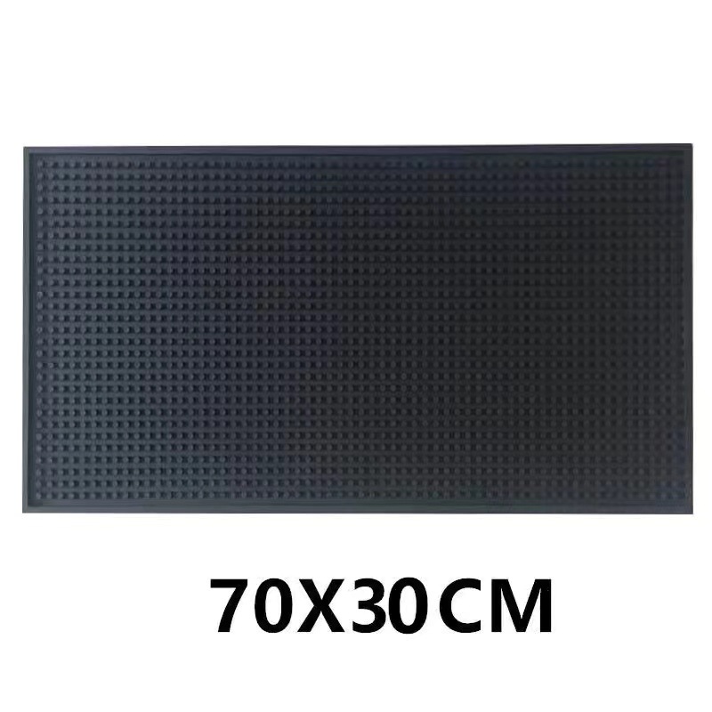 Alfombrilla de drenaje, almohadilla especial para barra, posavasos de goma para té, plataforma de barra, almohadilla antideslizante y antivibración, posavasos de vino rectangulares, agua