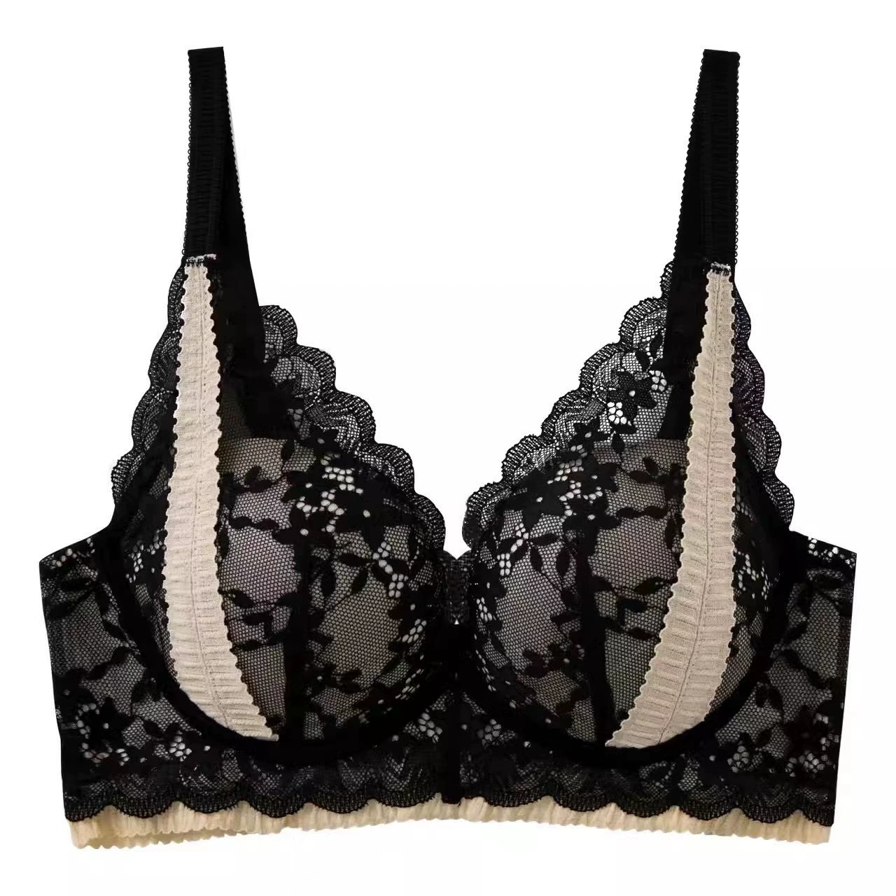 Lace supporting underwear, sexy bra top, set