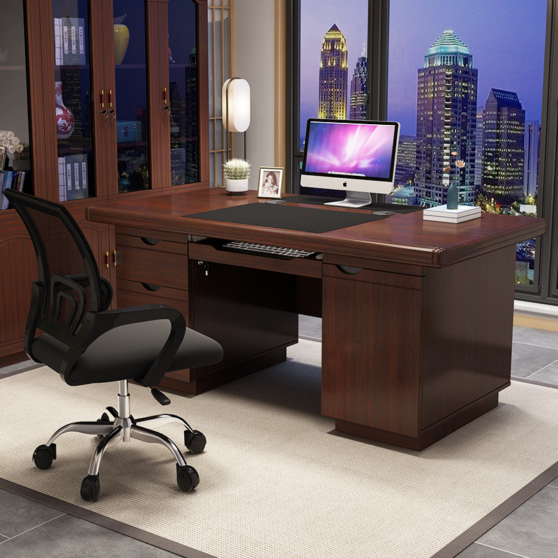 WT9P职员办公桌家用书桌单人台式电脑桌带锁抽屉现代简约经济型工