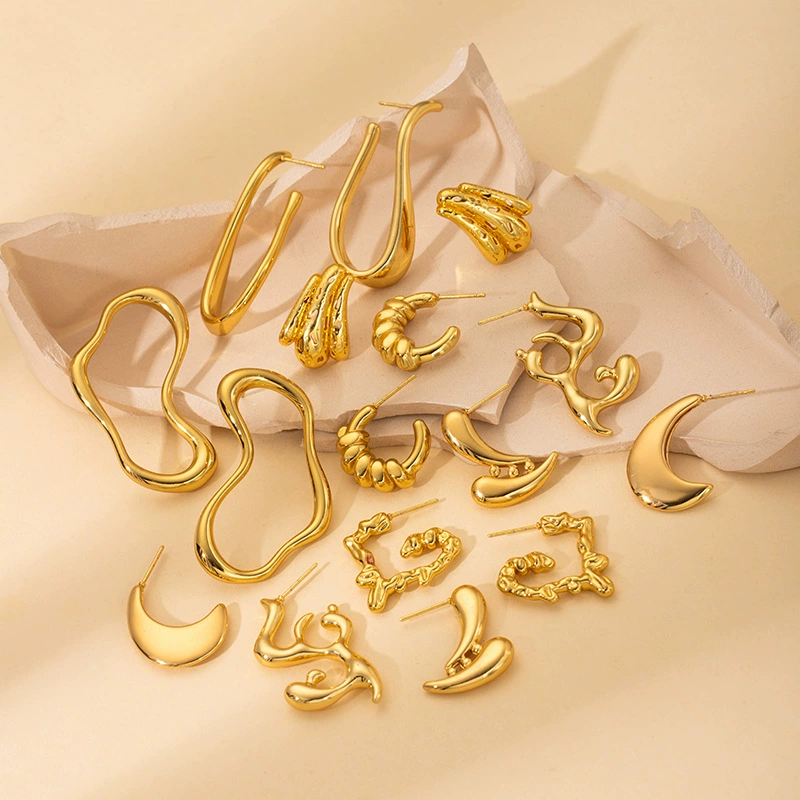 Трансграничные взрывные серьги из нержавеющей стали женщины высокого уровня моды