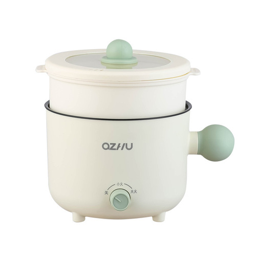 Multifunctional electric cooking pot, electric heating pot, office wok, non-stick pot, steaming pot, large capacity, frying and anti-scalding, double layer