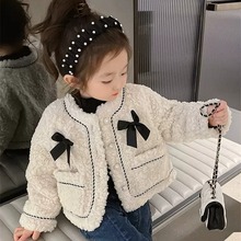 非常鱼儿 女童外套冬款女宝宝小香风蝴蝶结长袖上衣 WE527