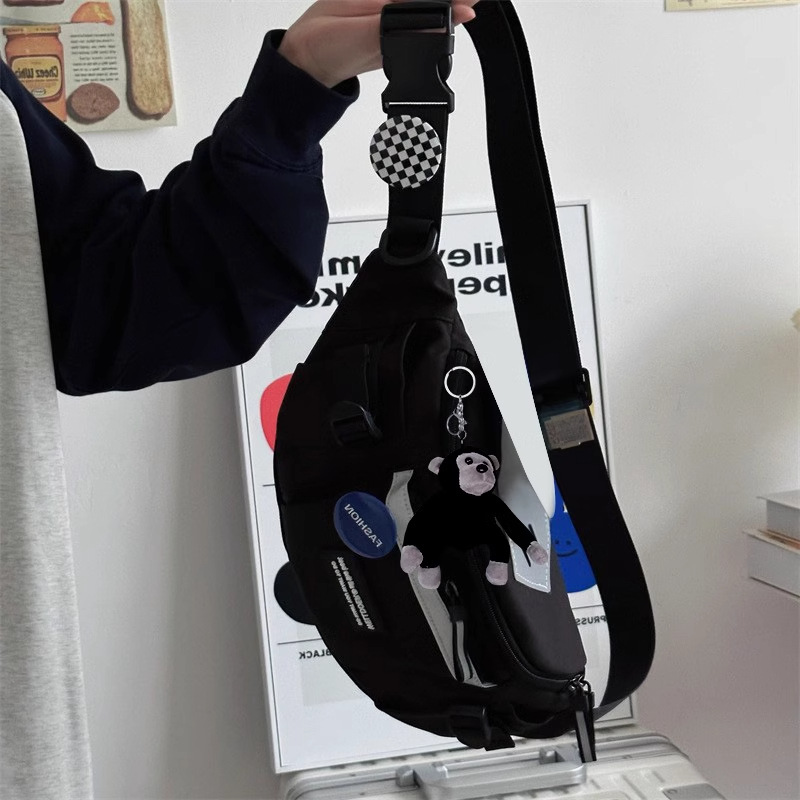 블랙 *N개의 포켓이 매우 실용적입니다. [킹콩 고릴라 + 무료 배지 포함]