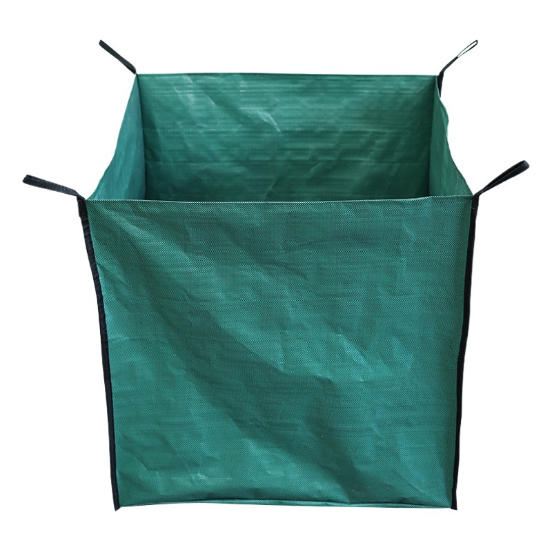 Bolsa de recolección de hojas cuadradas de fábrica de origen PP, bolsa de compostaje para ramas y hojas de jardín, bolsa de almacenamiento de residuos de jardinería, arte floral.