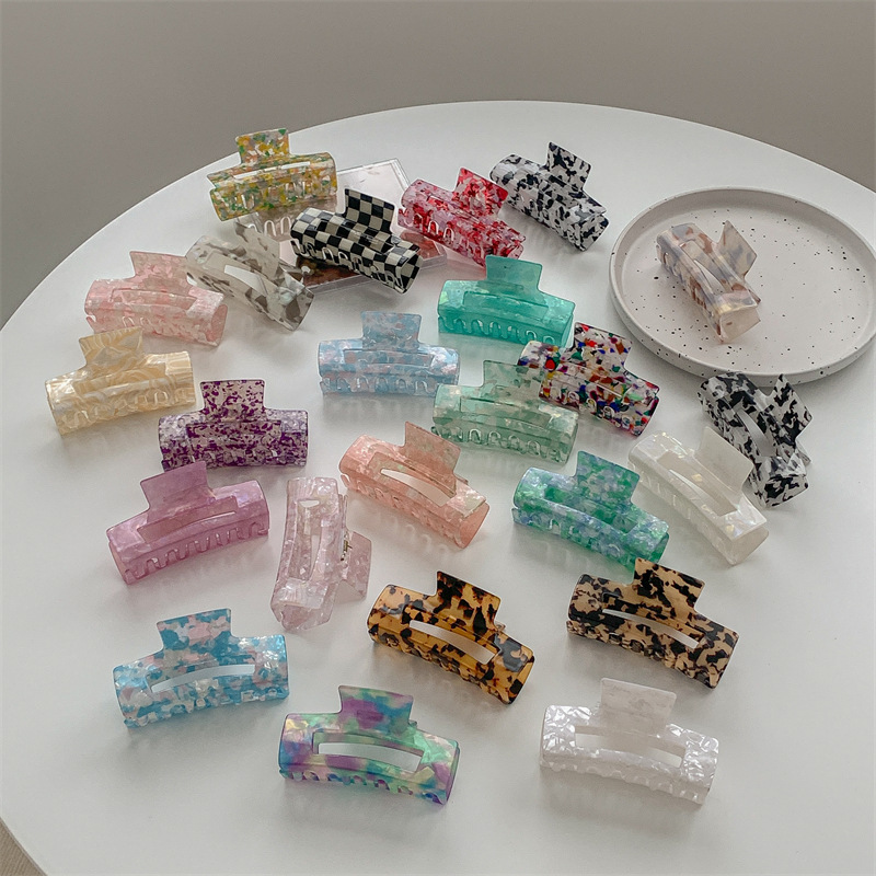 50g Weight Hair Claws Hair Accessories Type 1 Piece Quantity Simple Style Solid Color Pvc Hollow Out Hair Claws 1 Piece