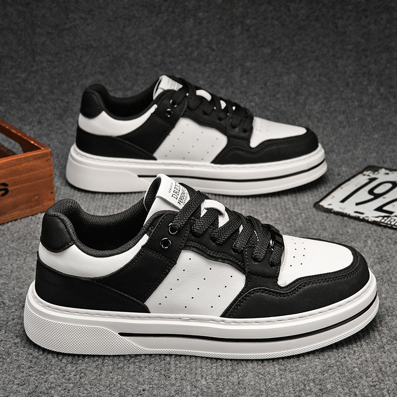 Men's White Casual Trainers Comfortable Lightweight Flat Shoes_voghion.com