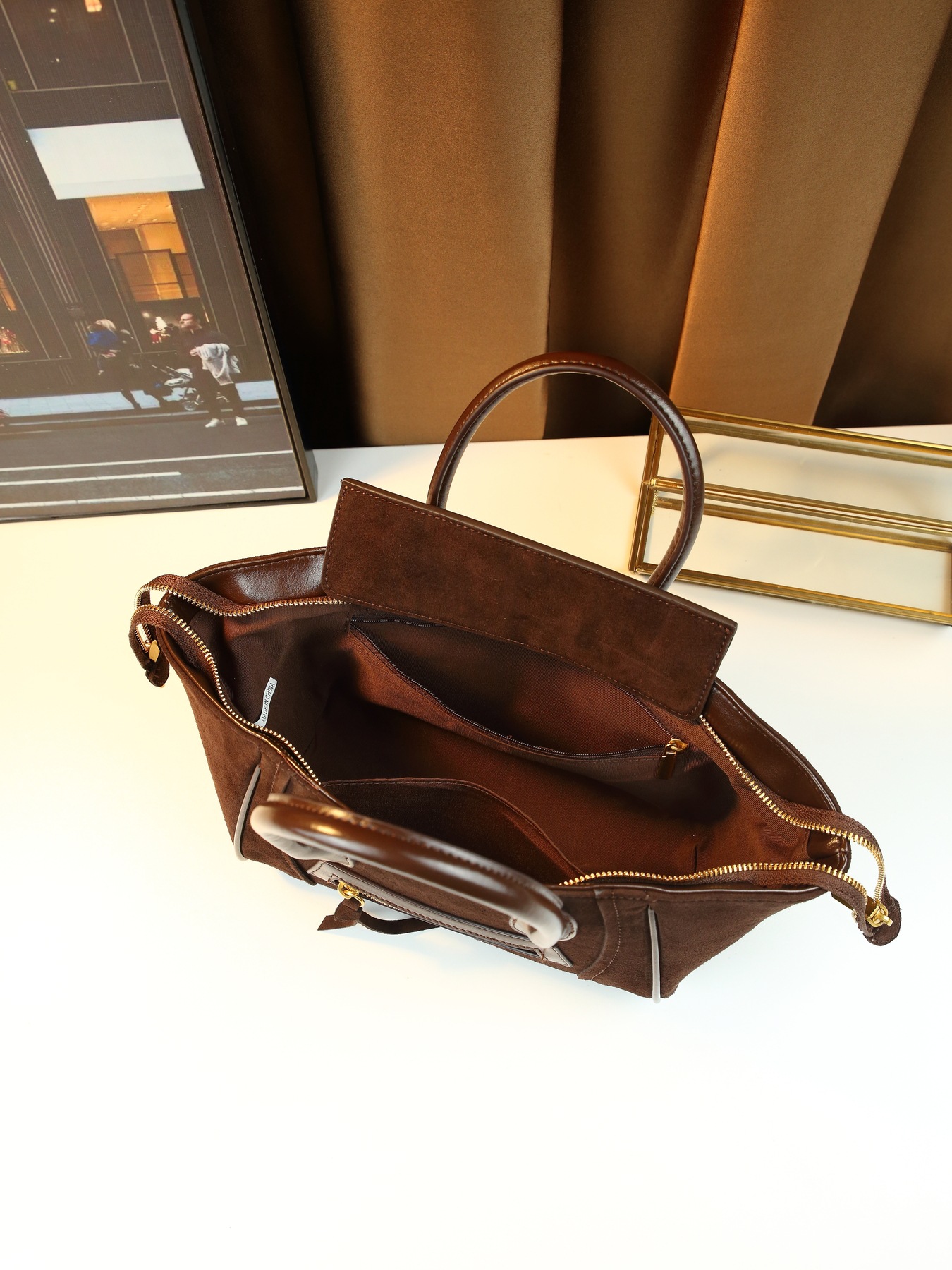 Women's Smiley Face Handbag Large Capacity Pu Leather Shoulder Bag_voghion.com