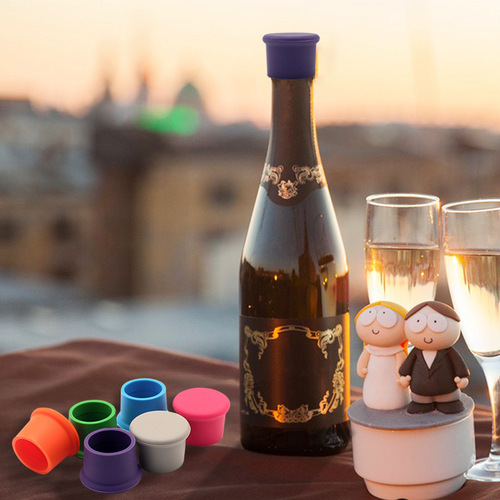 Bottle stopper FDA food grade multi-color silicone wine bottle preservation cover wine anti-leak stopper wine bottle cap wine stopper