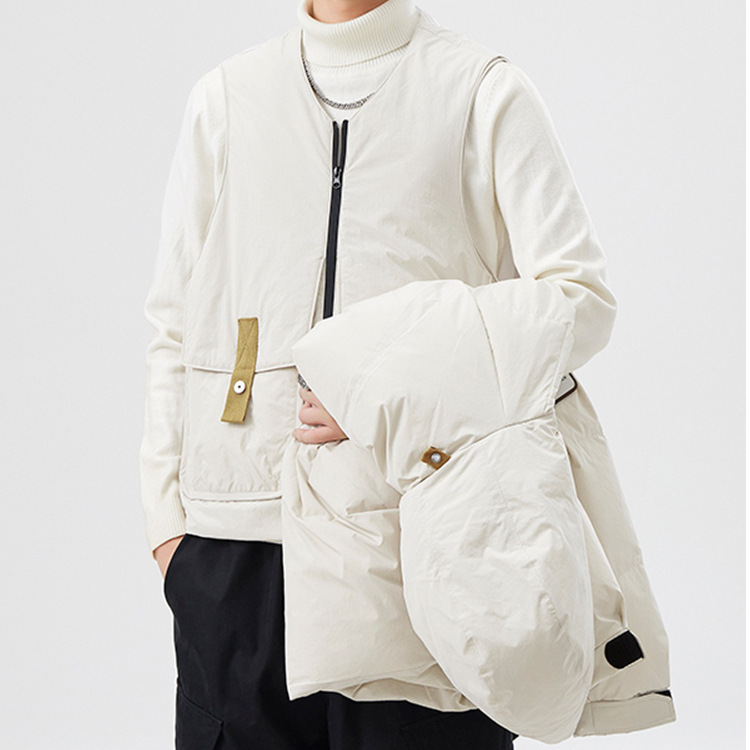 Paris Buyer Independent Designer Genuine Two-Piece White Duck down Thickeneded down Jacket Men's Winter Jacket Trendy
