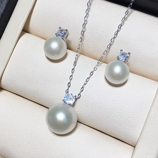 Online shopping talent BI into the classic retro palace wind Princess round tian Ran freshwater pearl earrings set