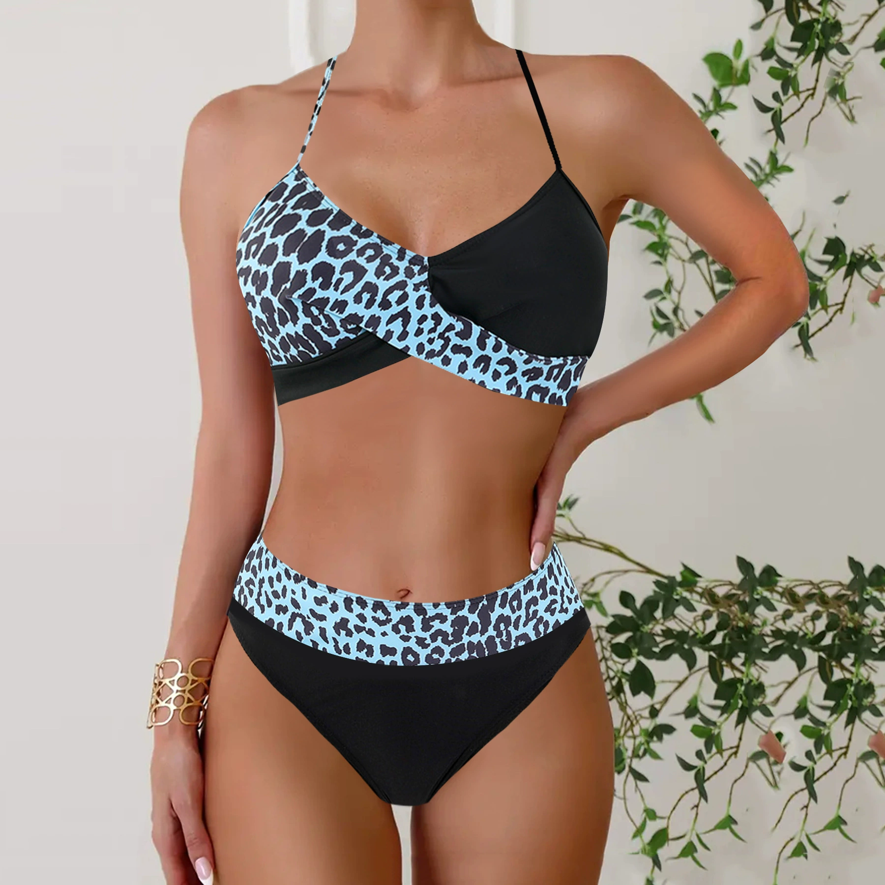 Плавки/купальник в европейском стиле, plus size, высокий пояс