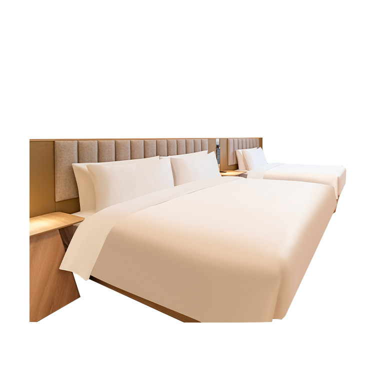 Xingcheng 3.0 ホテル家具スタンダードルームフルセットカスタマイズされた B&B ベッドサイド改修ホテルダブルベッドボックスベッドスクリーン