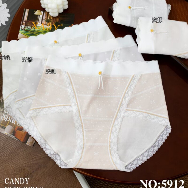5912 # New Plus-Size Rc Cotton High-Elasticity High-Slit Women's Panties Wholesale Plus-Size Women's Underwear 5912 # New Plus-Size Rc Cotton High-Elasticity High-Slit Women's Panties Wholesale Plus-Size Women's Underwear