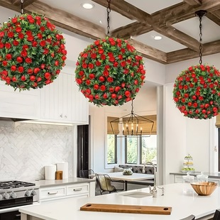 Cross-border hot selling simulation flower ball mall hotel decoration integrated forming grass ball