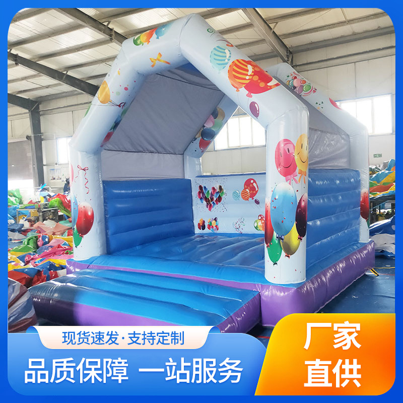 Small inflatable castle outdoor children's playground 4*4 ocean-themed inflatable wind turbine castle PVC amusement equipment
