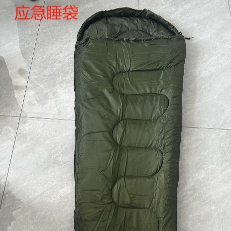 성인을위한 봄 가을 겨울 야외 캠핑을위한 후드가있는 현장 비상 구호 봉투 침낭