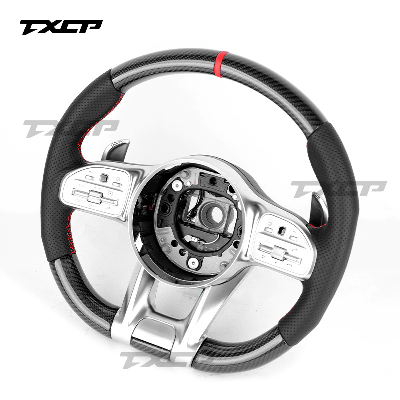 Suitable for Mercedes-Benz W204W205W221W222 ACGE-class modification and upgrade to AMG carbon fiber steering wheel assembly