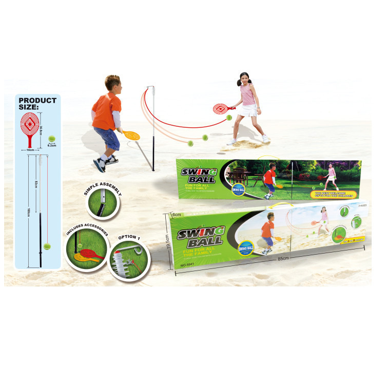 Juguetes de tenis para niños transfronterizos, deportes para padres e hijos en interiores y exteriores, juego de entrenador de tenis con pelota oscilante, venta al por mayor