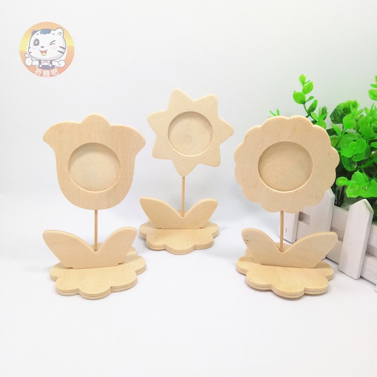 Accesorios de barro de arcilla ultraligera copo de nieve para niños creativo hecho a mano DIY madera tridimensional flor marco de fotos
