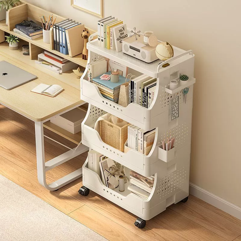 Бытовая тележка для хранения, напольная книжная полка, стеллаж для хранения закусок, доска для хранения школьных сумок, стеллаж для хранения, гостиная, кабинет