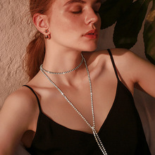 伙拼150CM欧美ins网红choker 颈链水钻镶钻bling派对超闪项链包邮