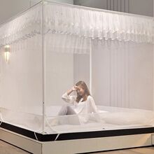 新款蚊帐家用全封闭1.5m1.8m2米三开门公主风蒙古包儿童防摔