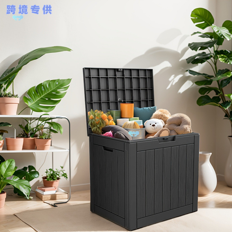 30 Gallon Outdoor Storage Box Deck Box Weather Resistant transfronterizo