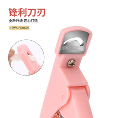 美甲一字剪法式U型甲片剪假指甲剪不鏽鋼刀延長片剪塑料柄指甲鉗