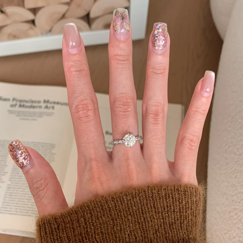 Vintage ring met geborstelde zirkonia voor dames, modieus, exclusief, verfijnd, veelzijdig, hoogwaardig, open wijsvingerring_voghion.com