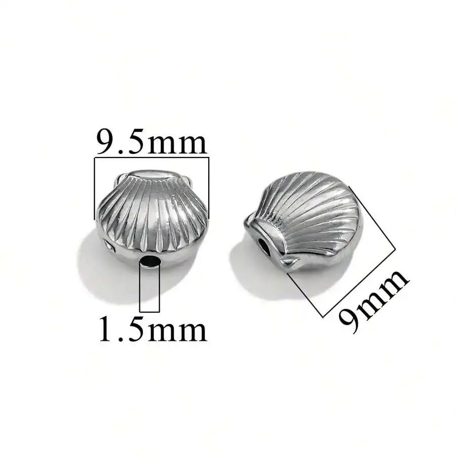 Fundición de acero inoxidable fundición a presión cuentas perforadas de agujeros grandes collar de bricolaje pulsera joyería de retención de color transfronterizo fábrica de cuentas al por mayor