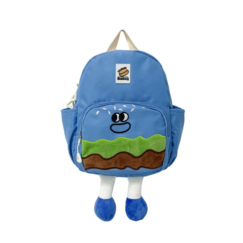 Jardín de infantes bolsas escolares de dibujos animados lindas hamburguesas mochilas para niños y niñas 2025 nueva moda mochila infantil