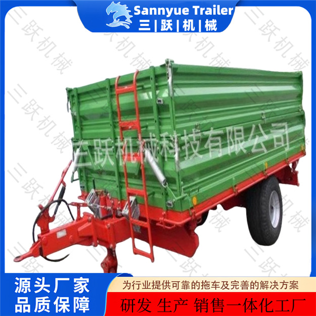 重型农用拖车  高栏厢式自卸拖斗