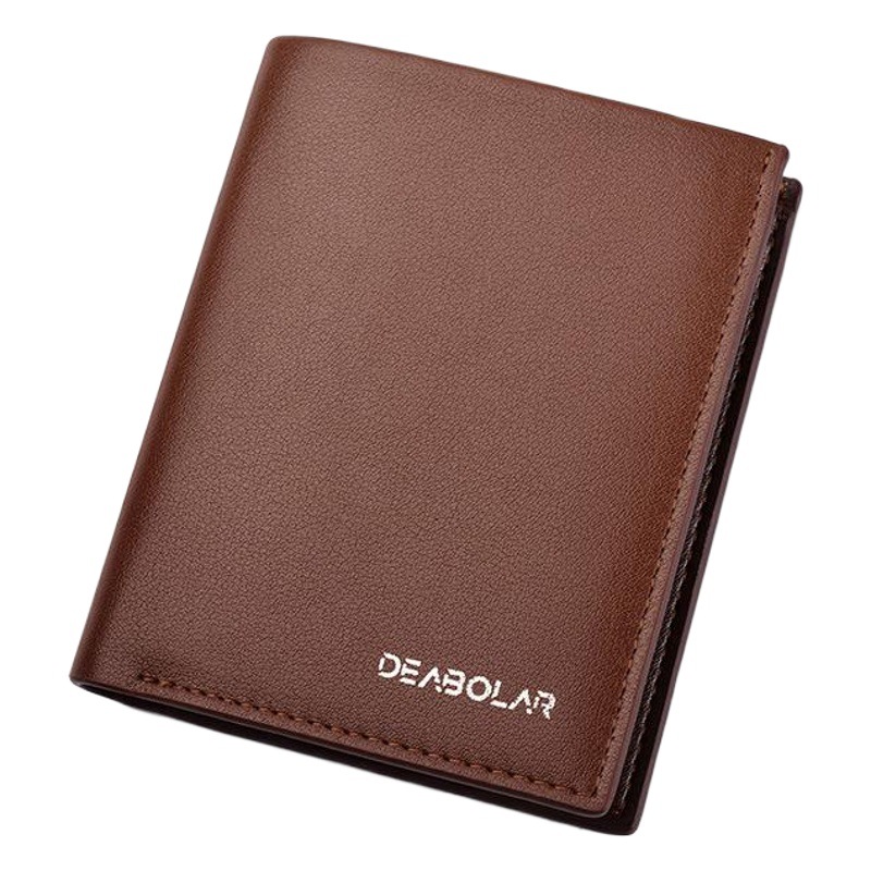 Cross-Border Men's Wallet Men's Short Korean Style Fashion Student Wallet Vertical Pu Wallet 70% off Coin Purse Wholesale