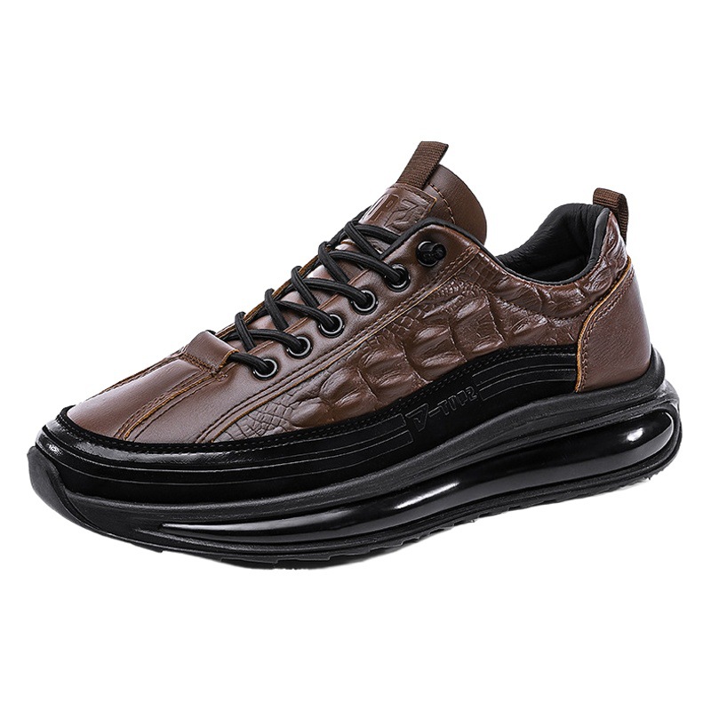 Zapatos de piel de cocodrilo zapatos de otoño para hombres 2024 nuevos zapatos deportivos tendencia zapatos casuales de todo fósforo zapatillas de deporte para hombres