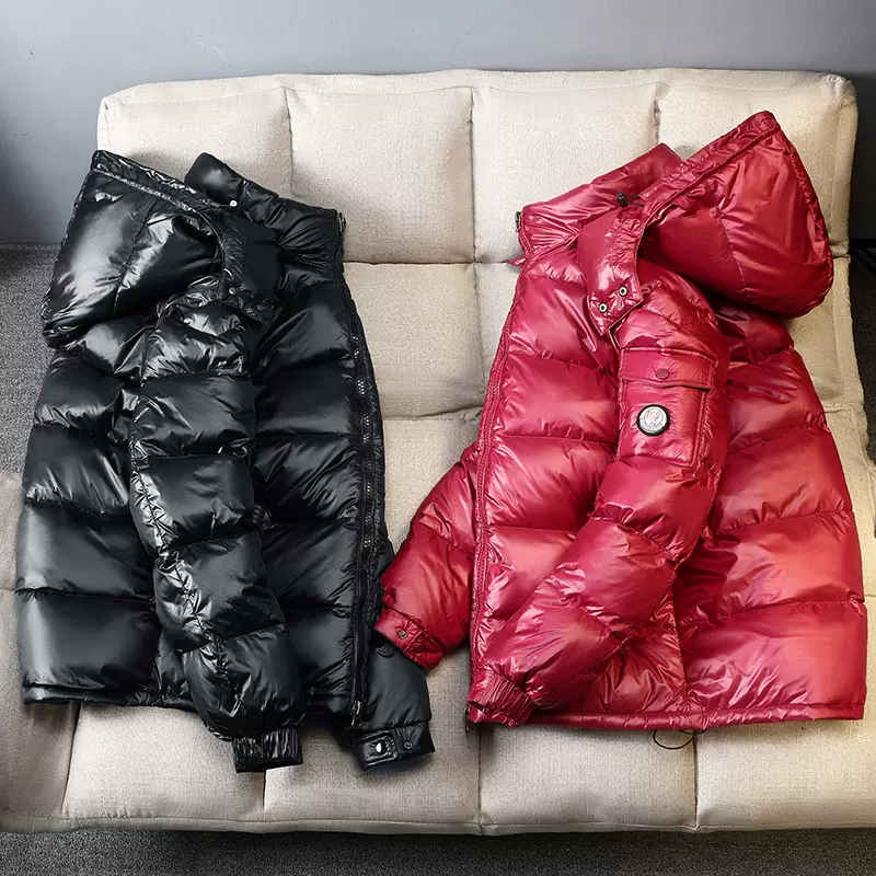 新款活标批发外贸加厚跨境欧美羽绒服男女亮面冬季鸭绒情侣外套潮