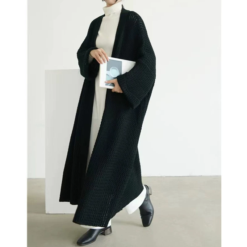 Демисезонный длинный кардиган, свитер, куртка, oversize, плюс размер