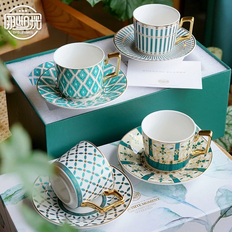 Coffee sophisticated ceramic set for beloved, afternoon tea, tea cup, wholesale, light luxury style