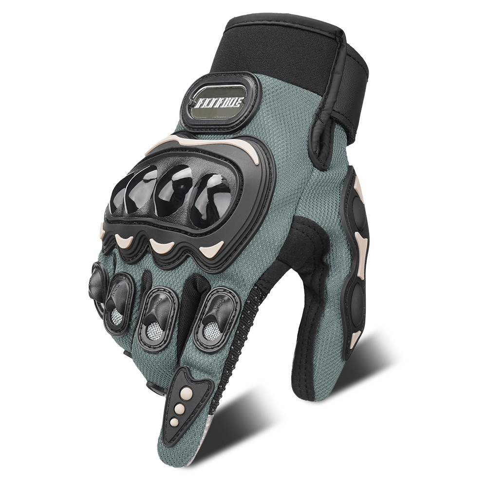 Guantes de ciclismo al aire libre para motocicletas para hombres y mujeres, pantalla táctil de cuatro estaciones, antideslizante, anticaída, dedos completos, suministros de guantes tácticos para bicicletas